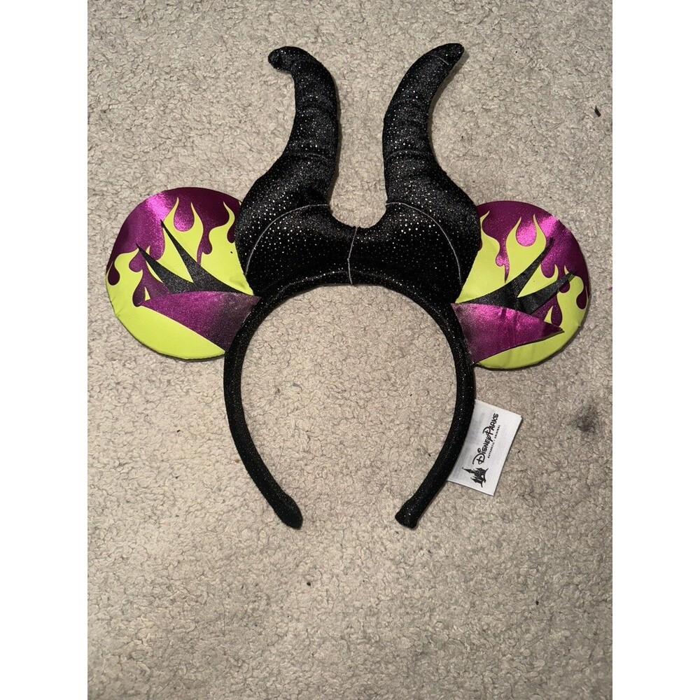 Disney Parks Maleficent Horn Headband Ears Sleeping Beauty Princess Rare Aurora